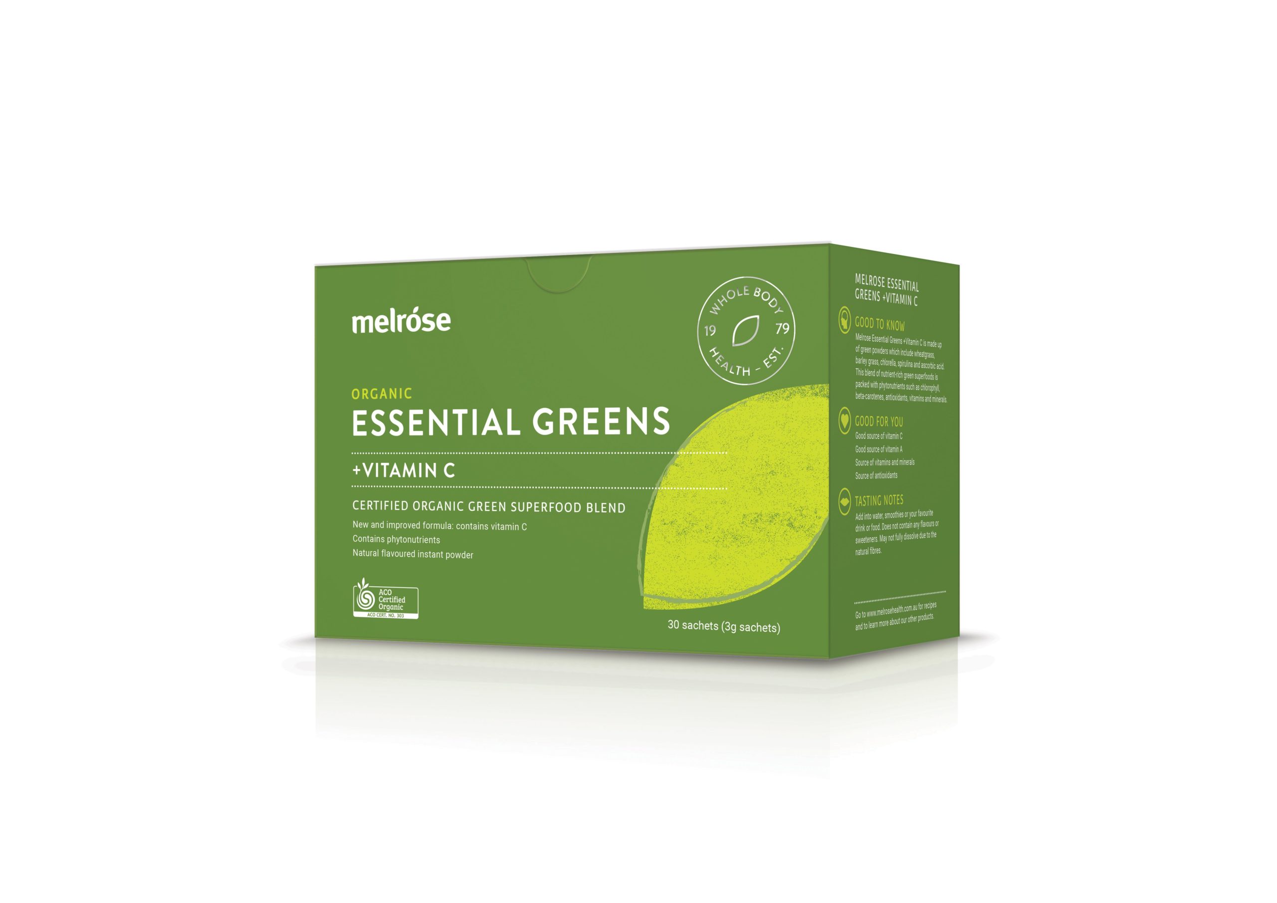 melrose essential greens vit c